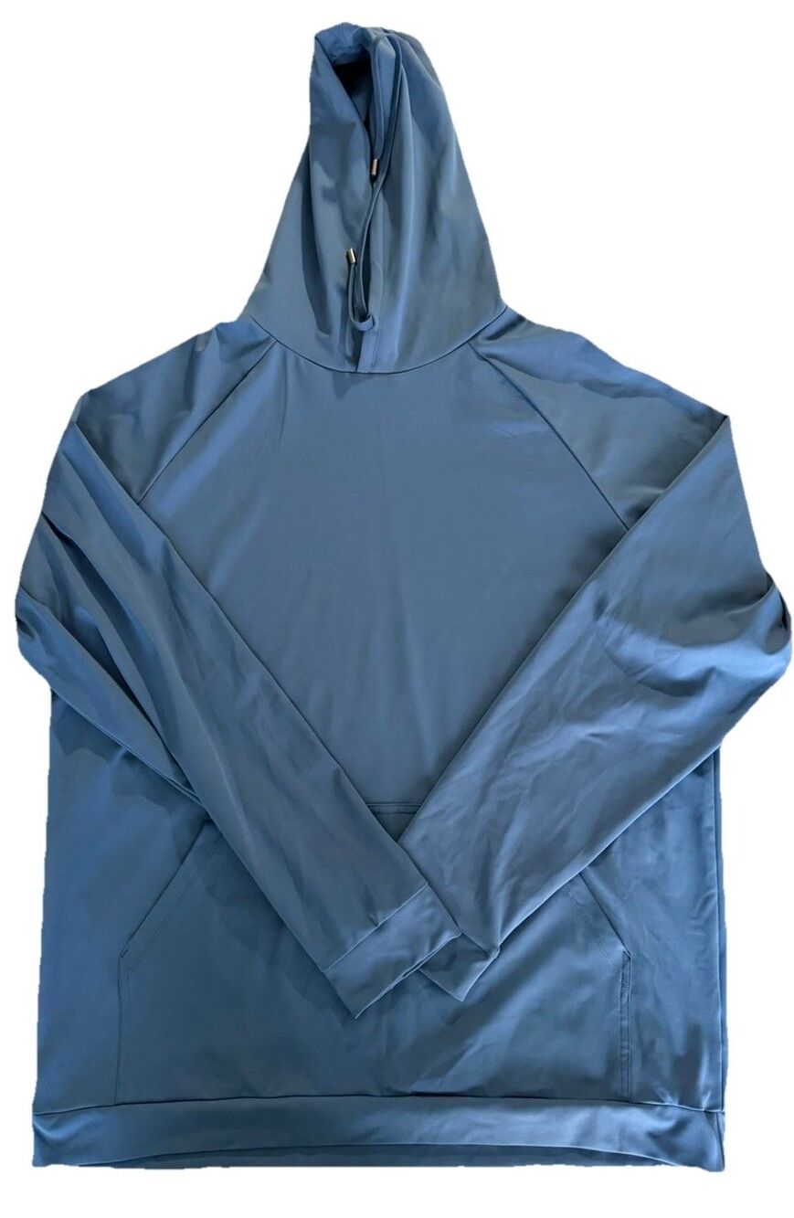 Grayson & Dunn Pullover Hoodie Mens Blue Performance Stretch Appx Size XL 25x30